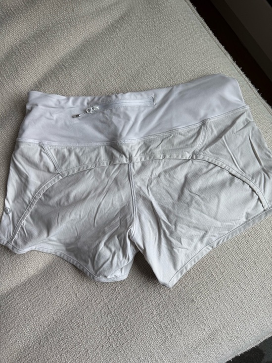 lululemon athletica White Athletic Shorts with Wide Waistband - Picture 2 of 3